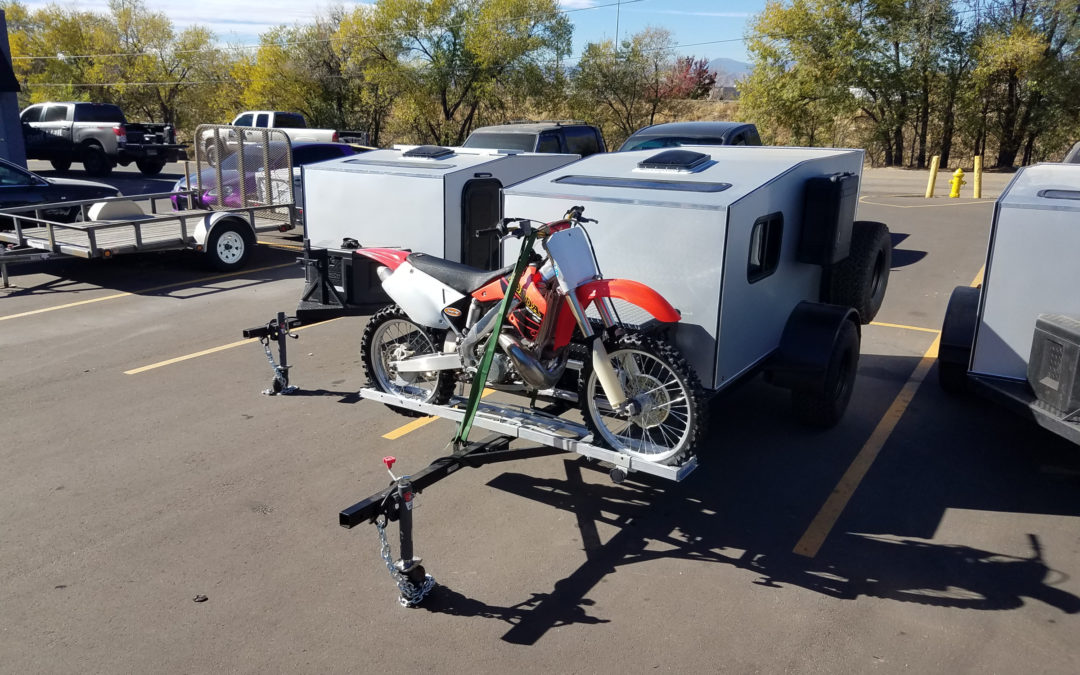 motorcycle carrier on travel trailer