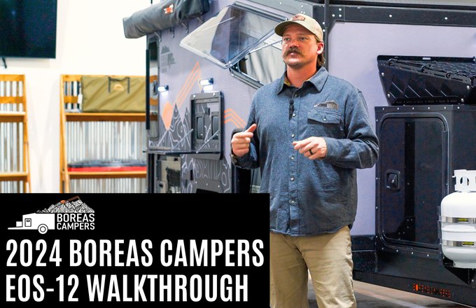 Thorough walkthrough video by Boreas Campers showing the interior and exterior of our EOS-12 teardrop camper