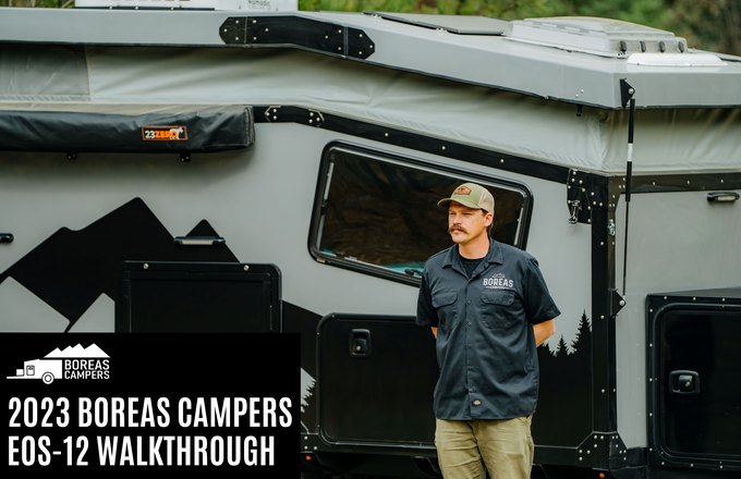 Thorough walkthrough video by Boreas Campers showing the interior and exterior of our EOS-12 teardrop camper