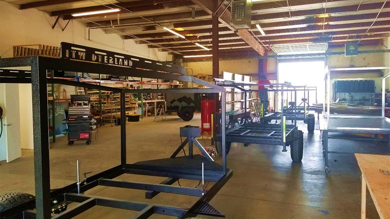 Boreas campers frames at the production site during the manufacturing process