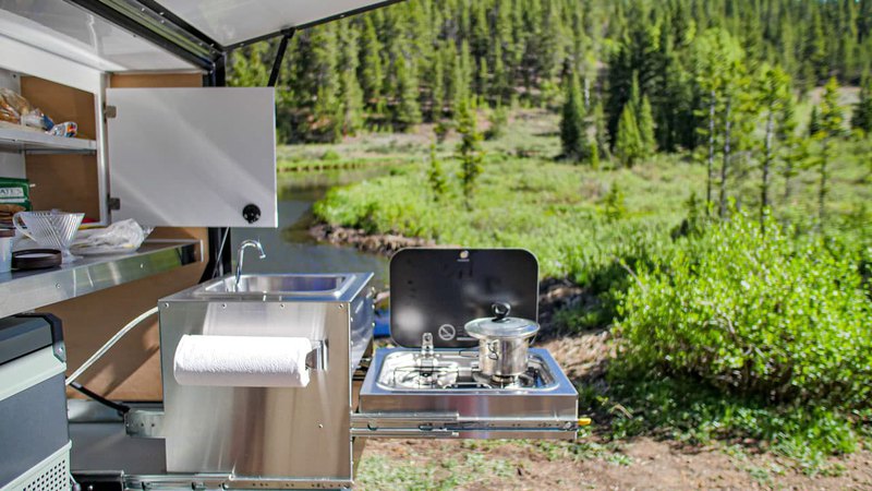 camping kitchen setup