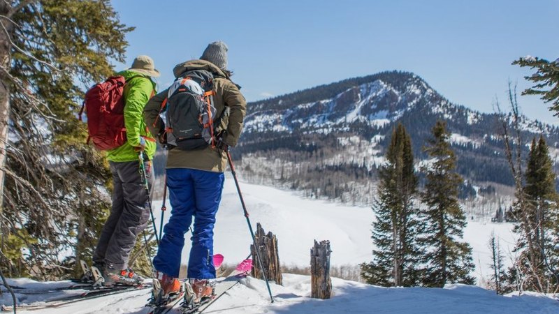 Uphill skiing at Bluebird Backcountry