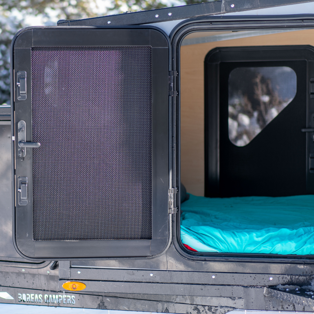 overland trailer door open